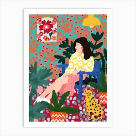 Girl In A Chair 1 Art Print