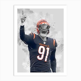 Trey Hendrickson Cincinnati Bengals Art Print