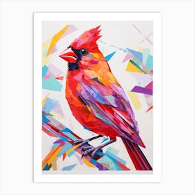 Colourful Bird Painting Northern Cardinal 3 Art Print