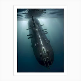 Submarine In The Water -Reimagined 1 Art Print