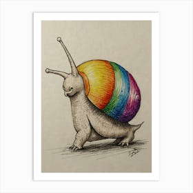 Rainbow Snail 3 Art Print