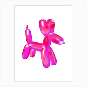 Pink Balloon Dog Art Print