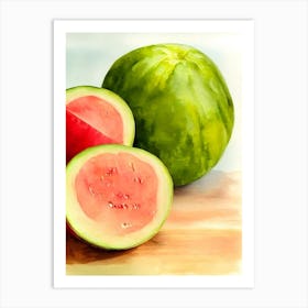 Melon Italian Watercolour fruit Art Print