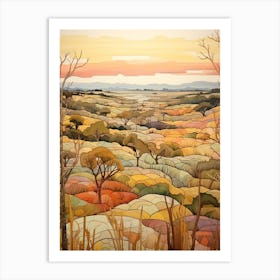 Autumn National Park Painting Everglades National Park United States 2 Art Print