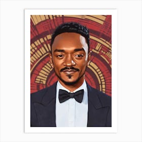 Anthony Mackie Illustration Movies Art Print