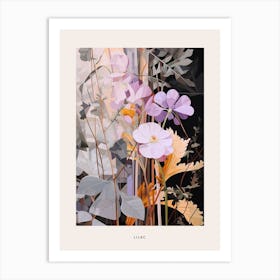 Flower Illustration Lilac 5 Poster Art Print