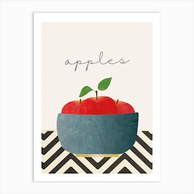 Apples Bowl Art Print