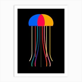 Jellyfish Abstract Pop Art 4 Art Print