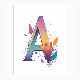 Colorful Letter A Illustration 141 Art Print