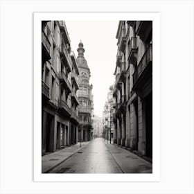 Santander, Spain, Black And White Old Photo 2 Art Print