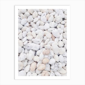 White Beach Rocks Art Print