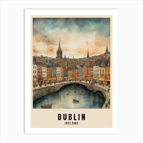 Dublin City Ireland Travel Poster (19) Art Print