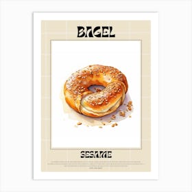 Sesame Bagel 8 Art Print