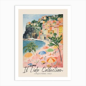 Cinque Terre   Italy Il Lido Collection Beach Club Poster 2 Art Print