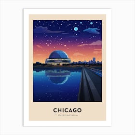 Adler Planetarium 3 Chicago Travel Poster Art Print