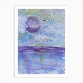 Circle In The Sky - Purples Art Print