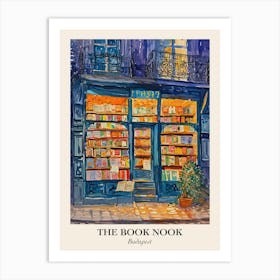 Budapest Book Nook Bookshop 3 Poster Art Print