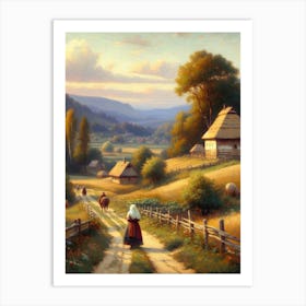 Old Rural Landscape Art Print