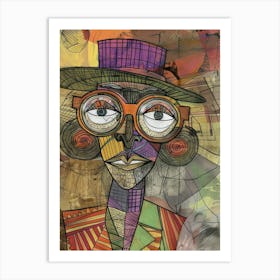 Woman With Glasses 1 Art Print