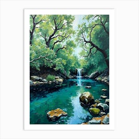 Waterfall In The Woods Art Print