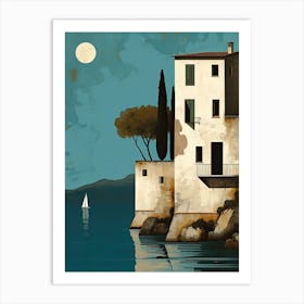 Genoa Gems: Seaside Residences in Liguria, Italy Art Print