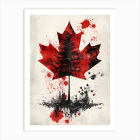 Canadian Maple Tree Art Print