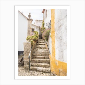 Obidos Stairs Art Print