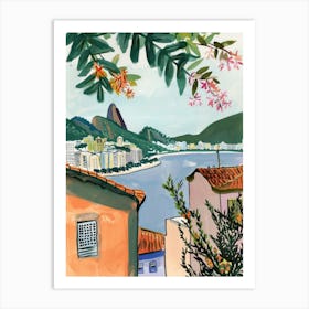 Travel Poster Happy Places Rio De Janeiro 2 Art Print