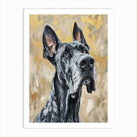 Great Dane Acrylic Painting 5 Art Print