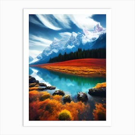Autumn Lake Hd Wallpaper Art Print