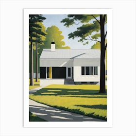 Minimalist Modern House Illustration (19) Art Print