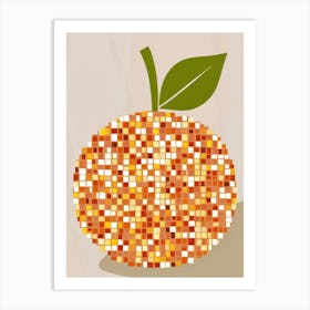 Mosaic Orange 15 Art Print