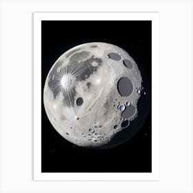 Moon AI image Art Print