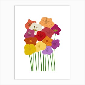 Colourful Flowers Art Print