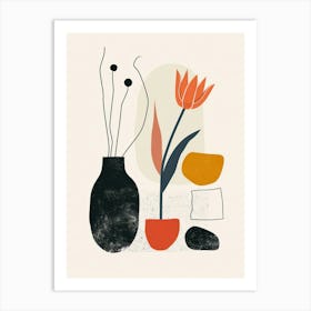 Collection Of Objects In Abstract Style 8 Art Print