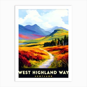 West Highland Way Scotland Print Scottish Long Distance Trail Art Scotland Hiking Poster West Highland Path Wall Decor Outdoor Art Print