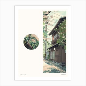 Kyoto Japan 2 Cut Out Travel Poster Art Print