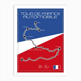 Tour De France Automobile Art Print
