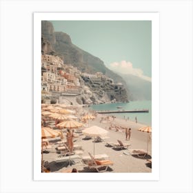 Amalfi Coast Hotel View, Summer Vintage Photography Art Print