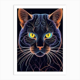 Abstract Cat 10 Art Print