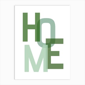 Home Typography Sage and Olive Green Art Print