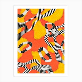 "Movement in silence" art poster by Gangachili. Abstract wall art Art Print