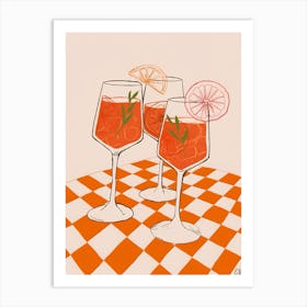 Orange Martini 1 Art Print