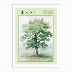 Chestnut Tree Atmospheric Watercolour Painting 6 Poster Art Print