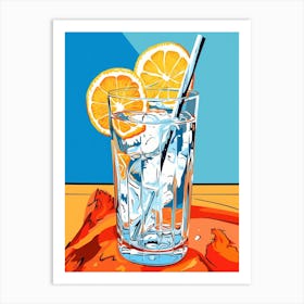 Retro Cocktail Colour Pop 2 Art Print