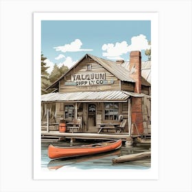 Hallin'S Canoe Shop Art Print