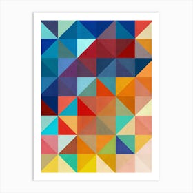 Squares and triangles in harmony 7 Art Print