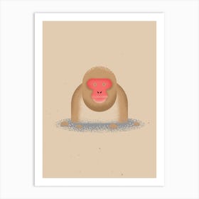 Snow Monkey Art Print