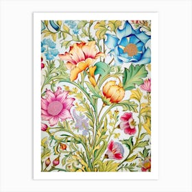 Floral Wallpaper 45 Art Print