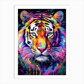 Tiger Art In Contemporary Art Style 1 Art Print